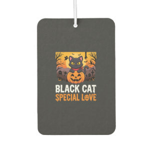 Halloween-Schwarze-Katze-Special-Love-Kürbis-Desig Autolufterfrischer