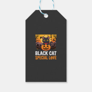 Halloween-Schwarze-Katze-Special-Love-Kürbis-Desig Geschenkanhänger