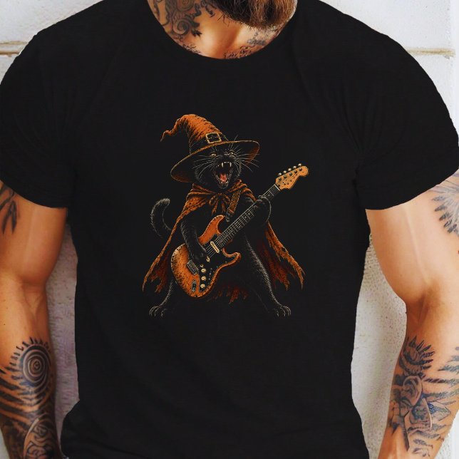 Halloween-schwarze-Katze T-Shirt (Von Creator hochgeladen)