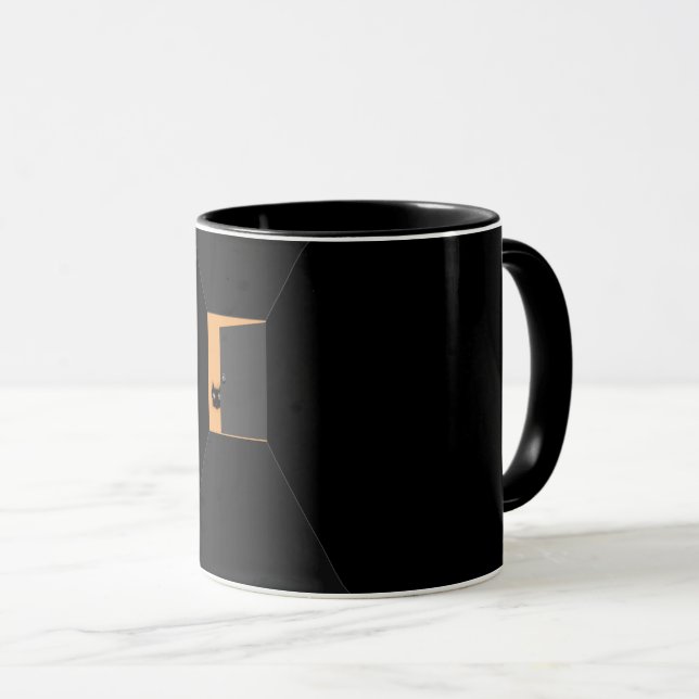 Halloween schwarze Katze Tasse (VorderseiteRechts)