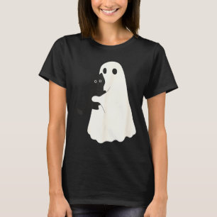 Halloween schwarze Katze und Geist Katzen Geister T-Shirt