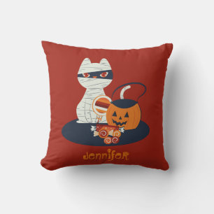 Halloween-Schwarze Katze verkleidet von Mama Kissen