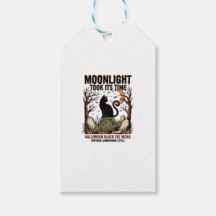Halloween-Schwarze-Katze-Vintage-Friedhof-Shirt_1 Geschenkanhänger