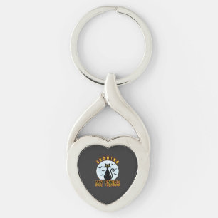 Halloween-Schwarze-Katze-Wachsender-Fang-Design Schlüsselanhänger
