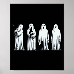 Halloween schwarze Katzen-Geister-Grauen Jahreszei Poster