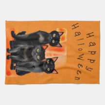 Halloween-Schwarze Katzen Küchentuch