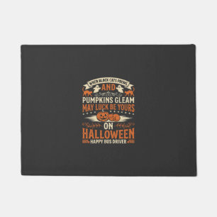 Halloween schwarze Katzen Kürbis glücklicher Busfa Fußmatte