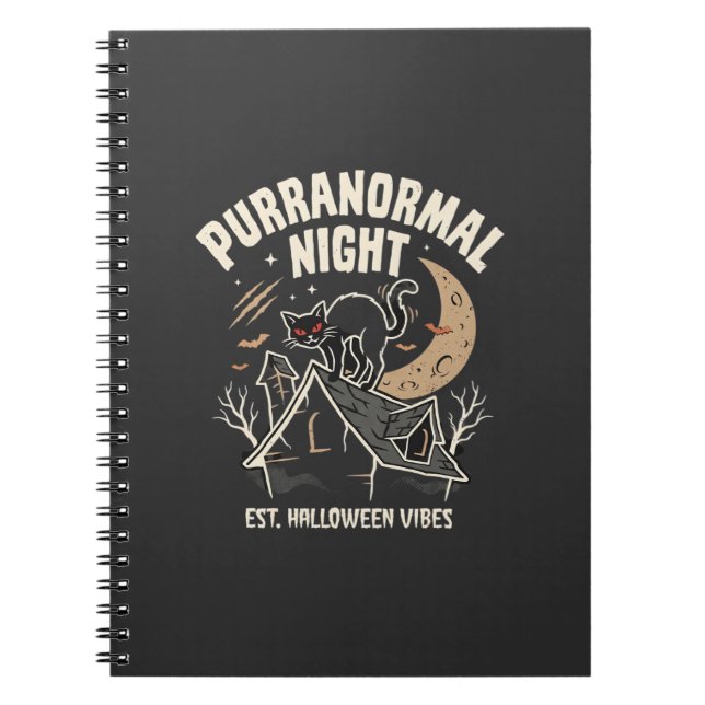 Halloween-Schwarze-Katzen-Mond (2) Notizblock (Vorderseite)