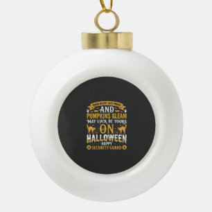 Halloween-Schwarze Katzen und Kürbisse Sicherheits Keramik Kugel-Ornament