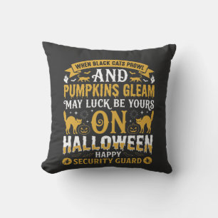 Halloween-Schwarze Katzen und Kürbisse Sicherheits Kissen