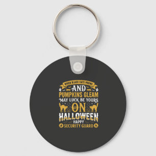 Halloween schwarze Katzen und Kürbisse Sicherheits Schlüsselanhänger