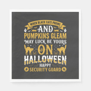 Halloween-Schwarze Katzen und Kürbisse Sicherheits Serviette
