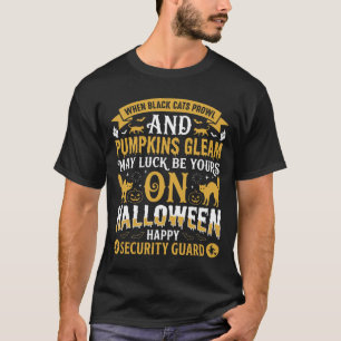 Halloween-Schwarze Katzen und Kürbisse Sicherheits T-Shirt