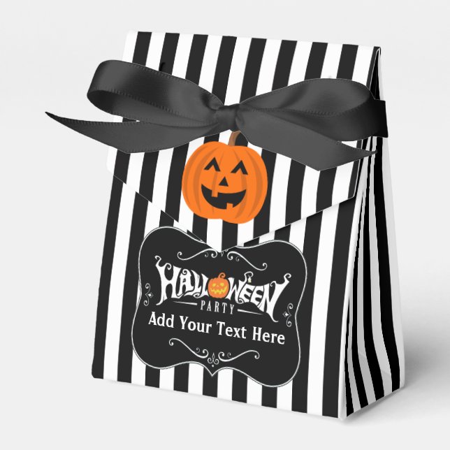 Halloween-Schwarzes Gastgeschenk personalisieren Geschenkschachtel (Vorderseite)