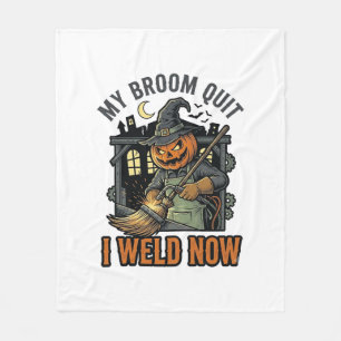 Halloween-Schweißer-Shirt Lustiges Hexenbesen-Desi Fleecedecke