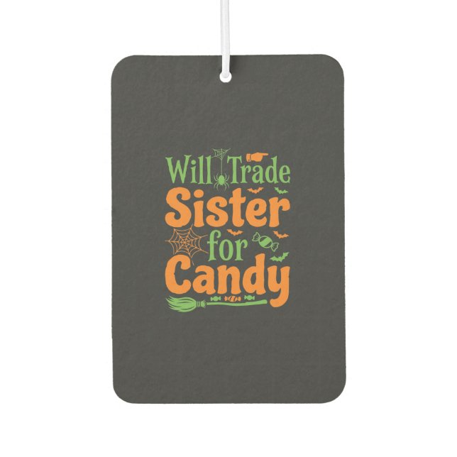 Halloween-Schwester-Candy-Handelsdesign_1 Autolufterfrischer (Vorderseite)