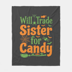 Halloween-Schwester-Candy-Handelsdesign_1 Fleecedecke