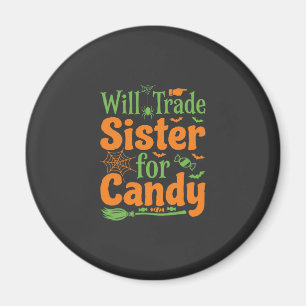 Halloween-Schwester-Candy-Handelsdesign_1 Magnet