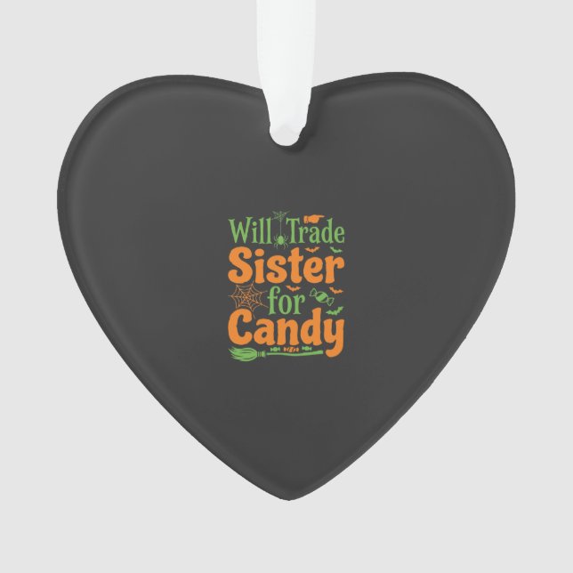 Halloween-Schwester-Candy-Handelsdesign_1 Ornament (Vorderseite)