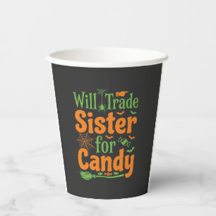 Halloween-Schwester-Candy-Handelsdesign_1 Pappbecher