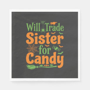 Halloween-Schwester-Candy-Handelsdesign_1 Serviette