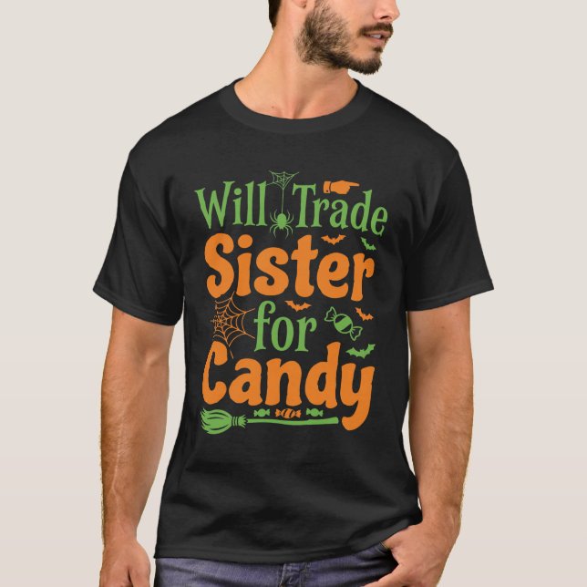Halloween-Schwester-Candy-Handelsdesign_1 T-Shirt (Vorderseite)