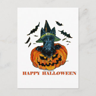 Halloween Scottie Postkarte