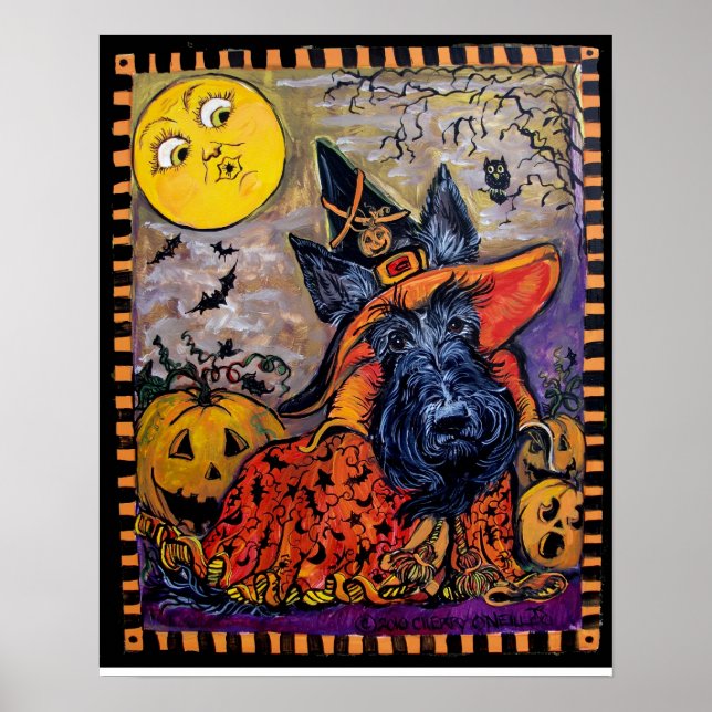 Halloween Scottish Terrier Poster (Vorne)