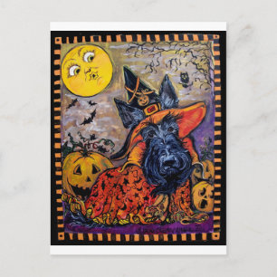 Halloween Scottish Terrier Postkarte