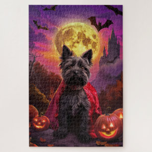 Halloween Scottish Terrier Vampire Pumpkins Beängs Puzzle