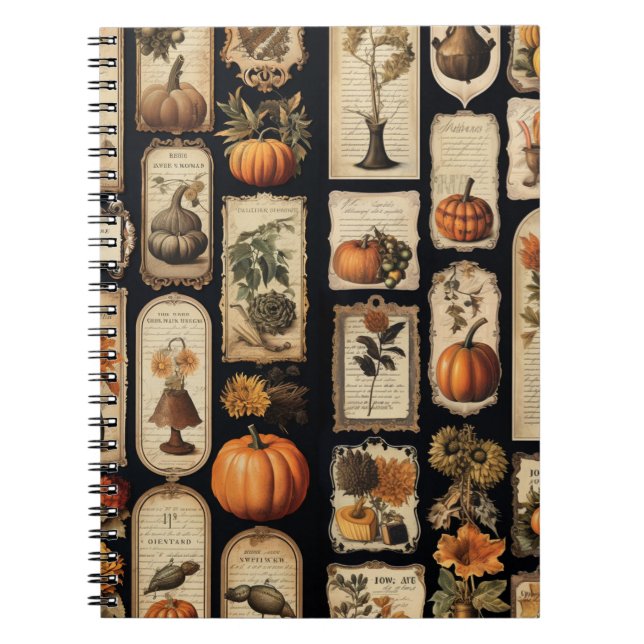 Halloween Scrapper Tags Fall Notizblock (Vorderseite)
