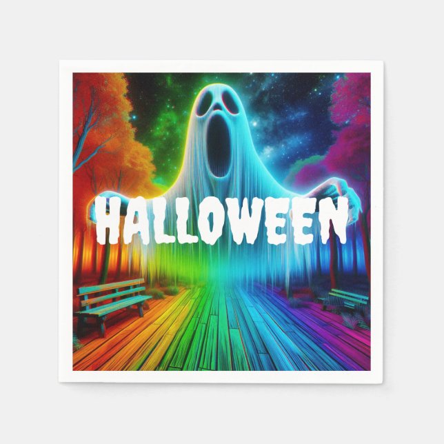 Halloween Screening Ghost Serviette (Vorderseite)