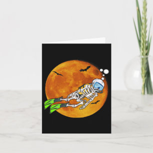 Halloween Scuba Diver Karte