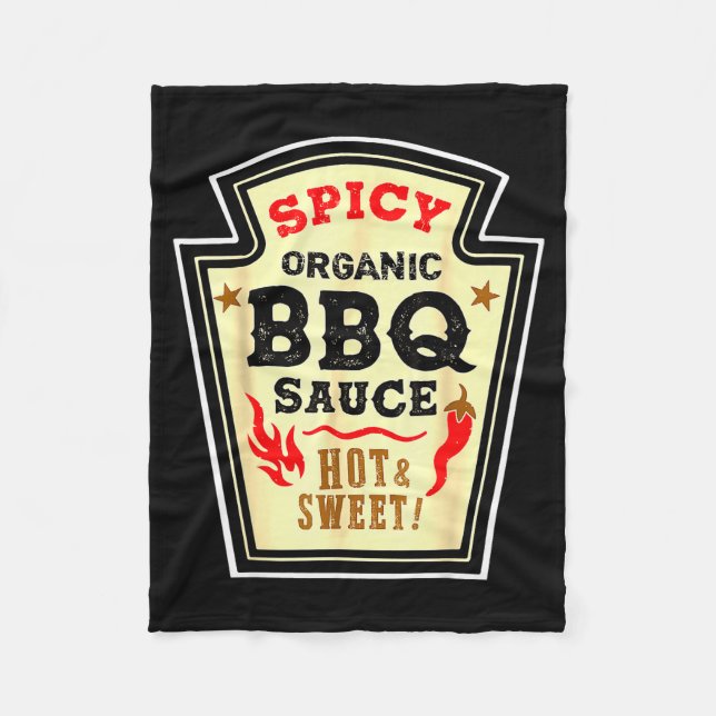 Halloween Scy Bbq Sauce Funny Food Costume Men Wom Fleecedecke (Vorderseite)