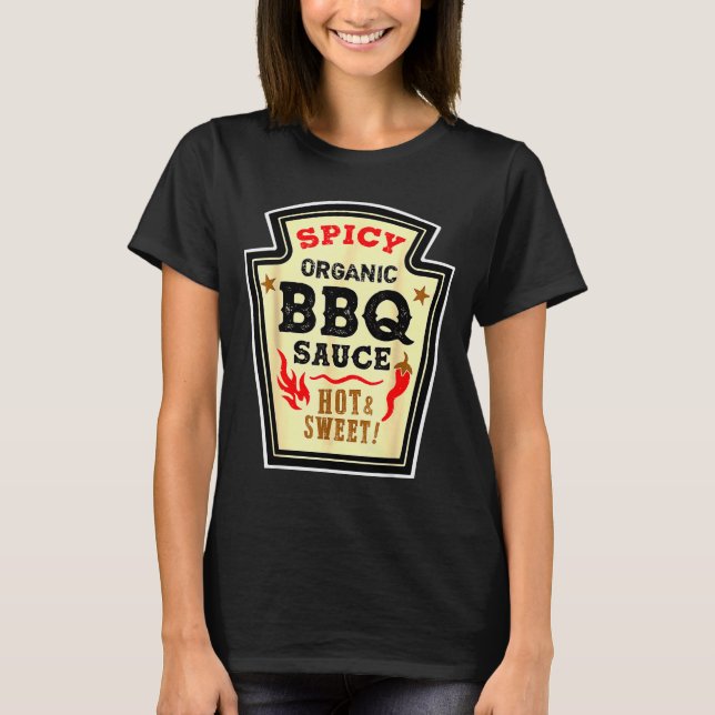 Halloween Scy Bbq Sauce Funny Food Costume Men Wom T-Shirt (Vorderseite)