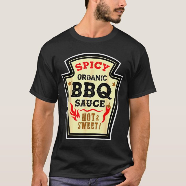 Halloween Scy Bbq Sauce Funny Food Costume Men Wom T-Shirt (Vorderseite)