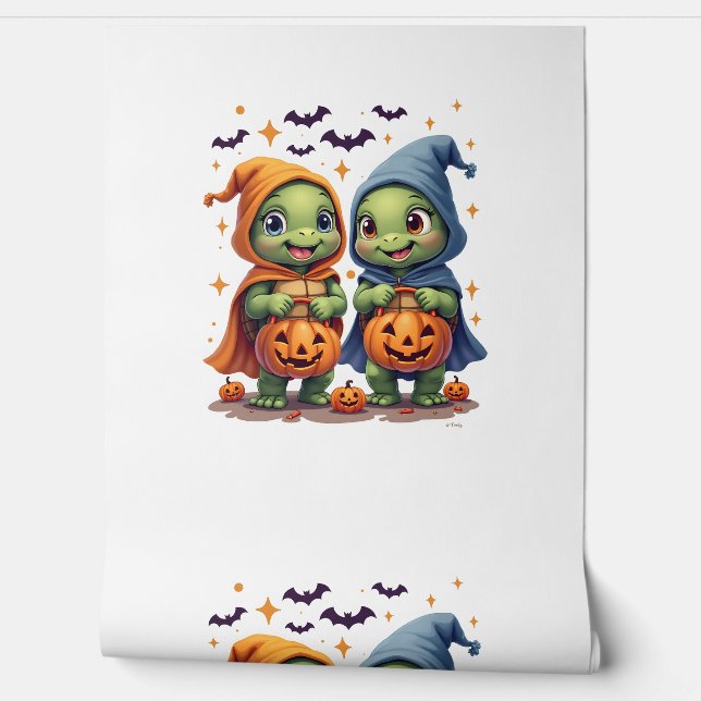 Halloween Sea Turtle Ghost Turtles T - Shirt Tapete (Abrollen)