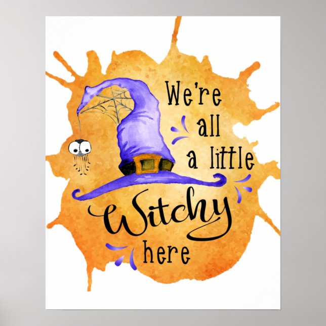 Halloween Season Funny Hexe Sprichwort Poster (Vorne)