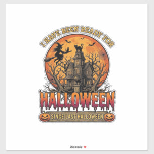 Halloween seit letztem beflogenen Hexenhaus_1 Aufkleber