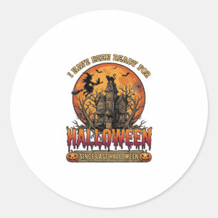 Halloween seit letztem beflogenen Hexenhaus_1 Runder Aufkleber