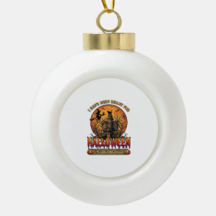 Halloween seit letztem beflogenen Hexenhaus Keramik Kugel-Ornament