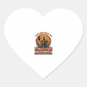 Halloween Seit Letztes Spukhaus Fliegende Hexe_1 Herz-Aufkleber