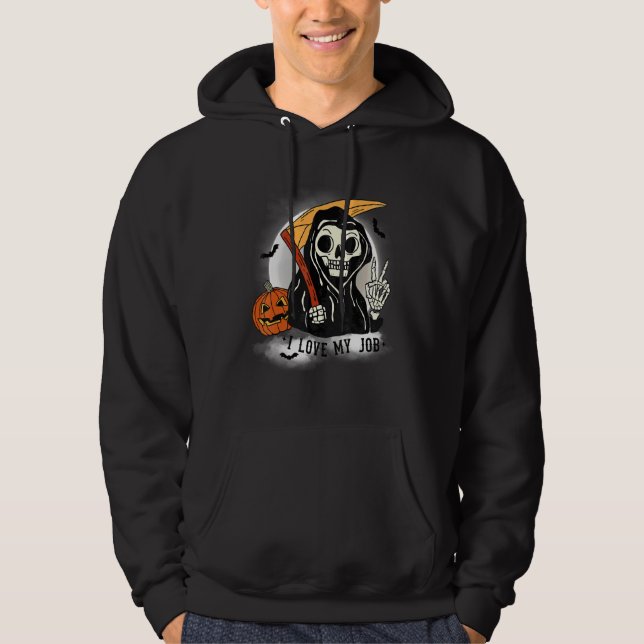 Halloween Sensenmann Hoodie (Vorderseite)