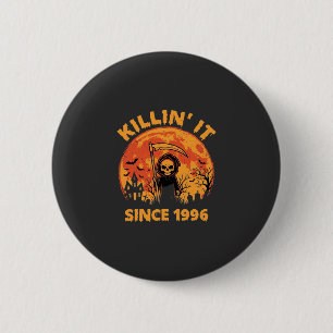 Halloween Sensenmann Seit 1996 Geburtstagsdesign_1 Button