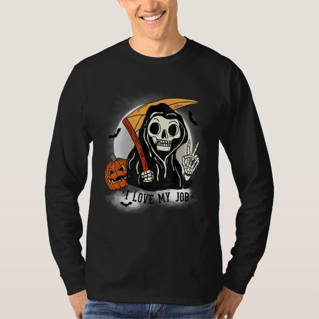 Halloween Sensenmann T-Shirt (Vorderseite)