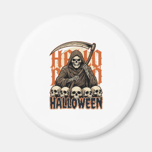 Halloween Sensenmann-Totenkopf-Stapel-Vektor Magnet
