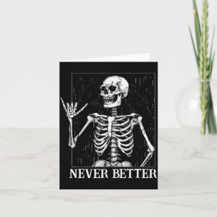 Halloween Shaka Handzeichen Nie Besserer Skelett F Karte