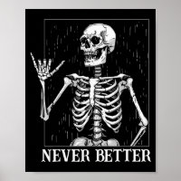Halloween Shaka Handzeichen Niemals Besser Skelett
