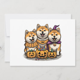 Halloween Shiba Inu Hunde Einladung