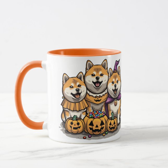 Halloween Shiba Inu Hunde Tasse (Links)